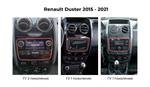 Комплект рамки с разъёмами 9" Renault Duster 1 2015-2020, Lada Largus 2021+ (мультируль/джойстик) большая МАТ