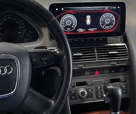 Магнитола для Audi A6 2004-2008 2G - Parafar PF7948QHD2G монитор 10" на Android 11, ТОП процессор, SIM-слот, 6ГБ-128ГБ