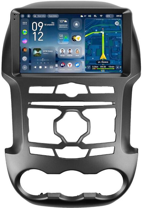 Магнитола для Ford Ranger 3 2011-2015 (рамка тип 1) - Teyes CC4-PRO монитор 9.5" 2K QLED на Android 13, Snapdragon 778G, ИИ, CarPlay, DSP, 4G SIM-слот