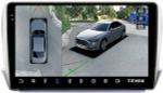 Магнитола для Peugeot 208 A9 2012-2019, 2008 A94 2013-2019 - Teyes CC3-2K-360 монитор 10.36" 2K QLED на Android 10, 6Гб+128Гб, CarPlay, 4G SIM-слот, 4 камеры в комплекте