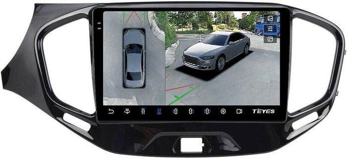 Магнитола для Lada Vesta 2020-2022, Vesta Cross (ШГУ EnjoY) - Teyes CC3-2K-360 на Android 10, 2K QLED, 6Гб+128Гб, CarPlay, 4G SIM-слот, 4 камеры в комплекте
