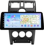 Магнитола для Lada Priora 2007-2013 (рамка черная тип 1) - FarCar монитор 12.3" 2K QLED на Android 14, Быстрая, CarPlay, 4G SIM-слот