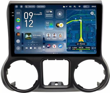Магнитола для Jeep Wrangler 3 2014-2018 - Teyes CC4-PRO монитор 10.36" 2K QLED на Android 13, Snapdragon 778G, ИИ, CarPlay, DSP, 4G SIM-слот