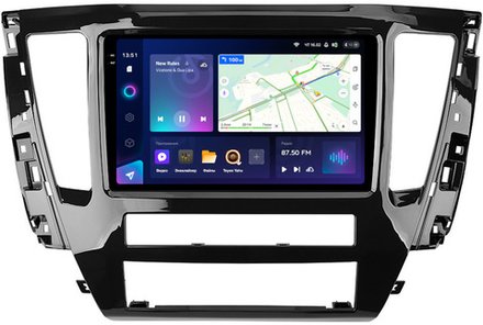 Магнитола для Mitsubishi Pajero Sport 3 2020-2024, Montero Sport (прямоугольный климат, рамка 9) - Teyes CC3-2K на Android 10, 2K QLED, ТОП процессор, CarPlay, 4G SIM-слот