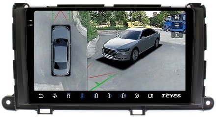 Магнитола для Toyota Sienna 3 2010-2014 - Teyes CC3-2K-360 на Android 10, 2K QLED, 6Гб+128Гб, CarPlay, 4G SIM-слот, 4 камеры в комплекте