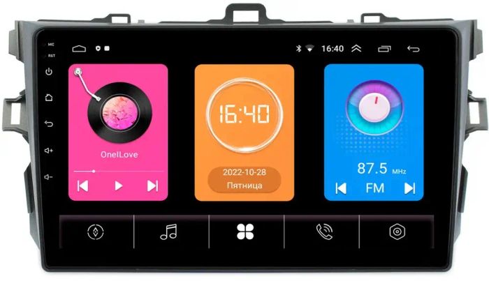 Магнитола для Toyota Corolla 2007-2013 -  GT9-9038 на Android 10, 2ГБ-16ГБ