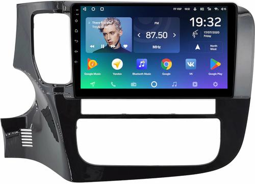 Магнитола для Mitsubishi Outlander 3 2012-2022 (овальный климат) - Teyes CC2 PLUS монитор 9" QLED на Android 10, ТОП процессор, 4Гб+64Гб, 4G SIM-слот
