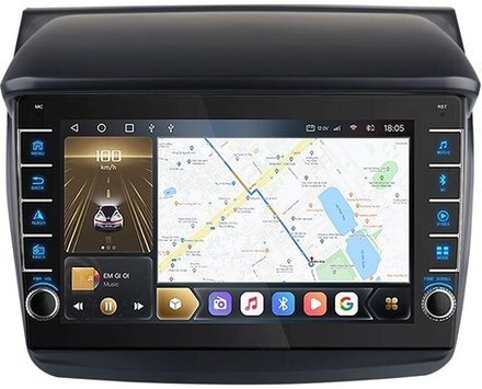 Магнитола для Mitsubishi L200, Pajero Sport 2006-2016 - Kuberg OL-9635 (кнопки и крутилки), Android 12, TS10, CarPlay, 4G SIM-слот