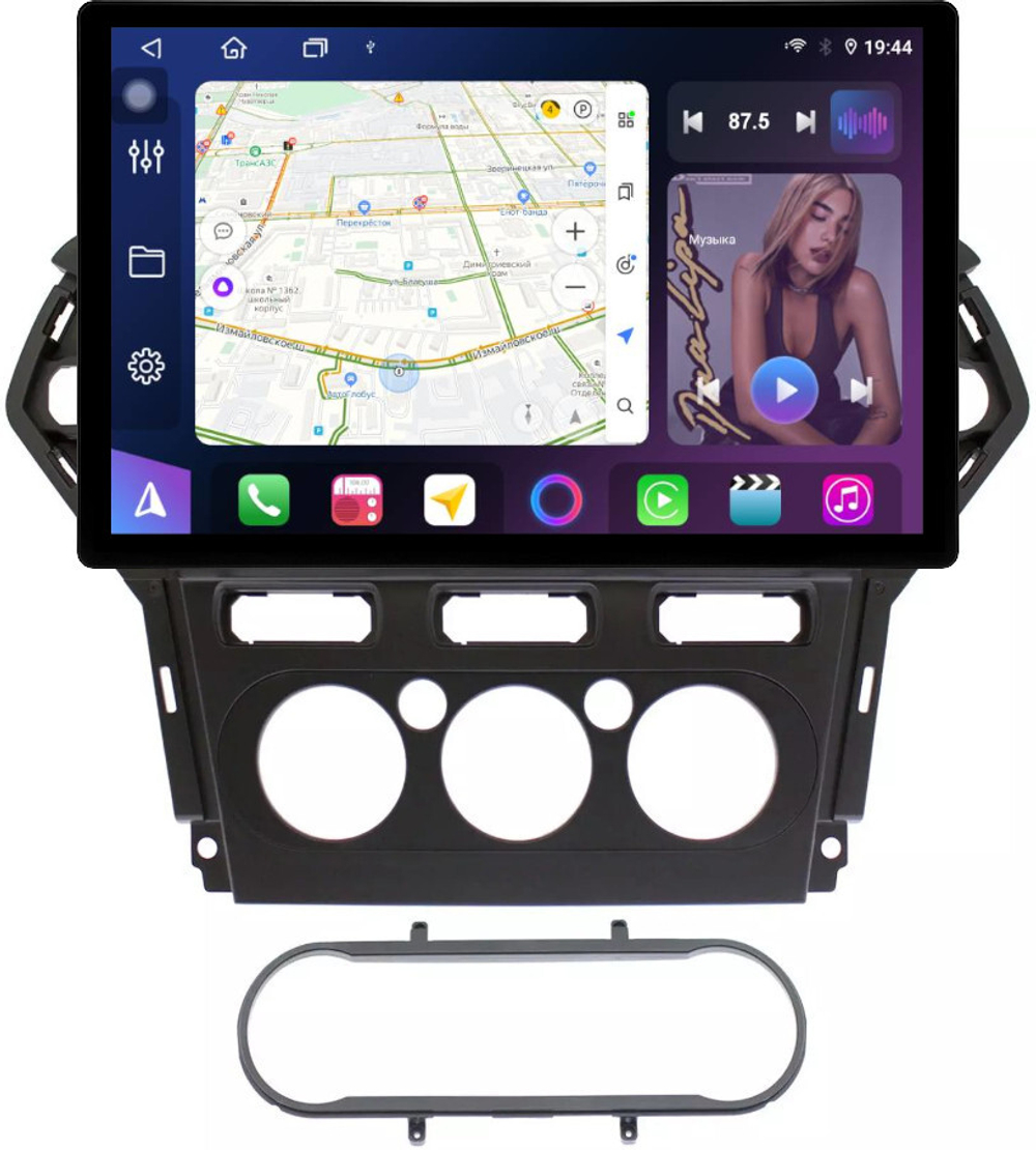 Магнитола для Ford Mondeo 4 2010-2014 - FarCar BX877 монитор 13" 2K QLED на Android 13, TS10, 6+128, CarPlay, 4G SIM-слот