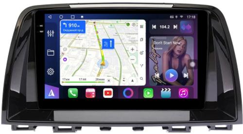 Магнитола для Mazda 6 GJ 2012-2014 - FarCar 3012M монитор 9.5" QLED на Android 14, TS18, CarPlay, 4G SIM-слот