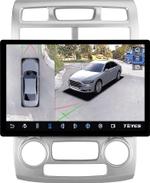 Магнитола для KIA Sportage 2 2004-2008 - Teyes CC3-2K-360 монитор 13" 2K QLED на Android 10, Быстрая, CarPlay, 4G SIM-слот, 4 камеры в комплекте