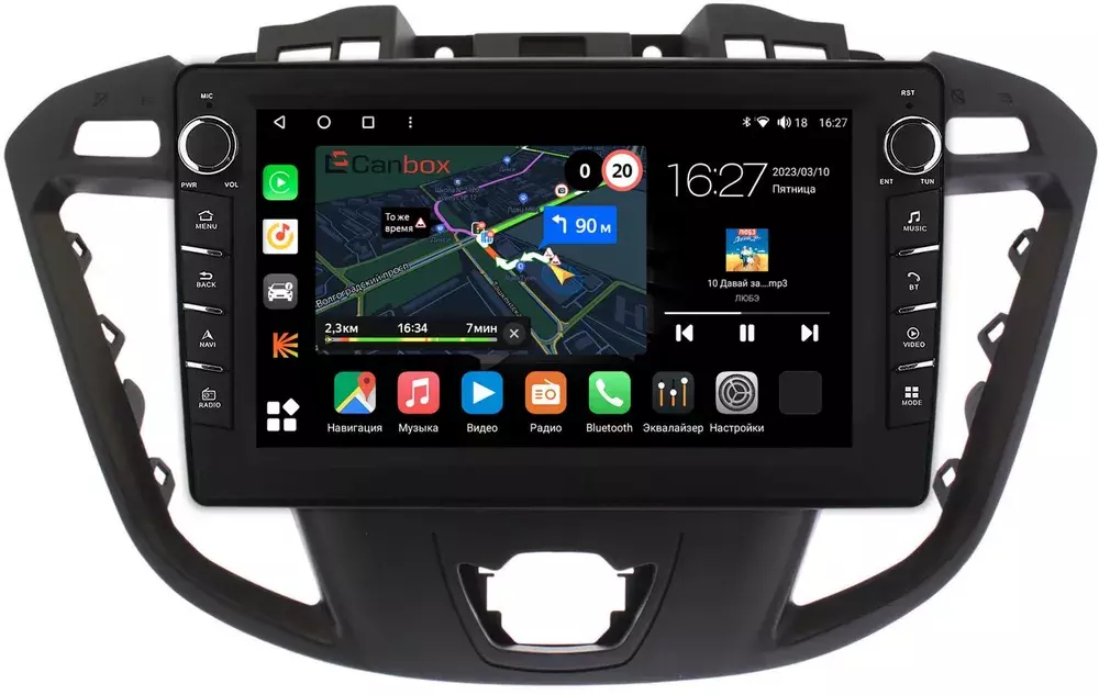 Магнитола для Ford Transit Custom 2012+ - Canbox 9-Tour-Cust Android 10, ТОП процессор, CarPlay, 4G SIM-слот