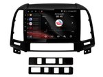 Магнитола для Hyundai Santa Fe 2006-2012 (рамка черная) - Vaycar VA23-0008 на Android 13, 8-ядер, 2Гб-32Гб, 4G SIM-слот