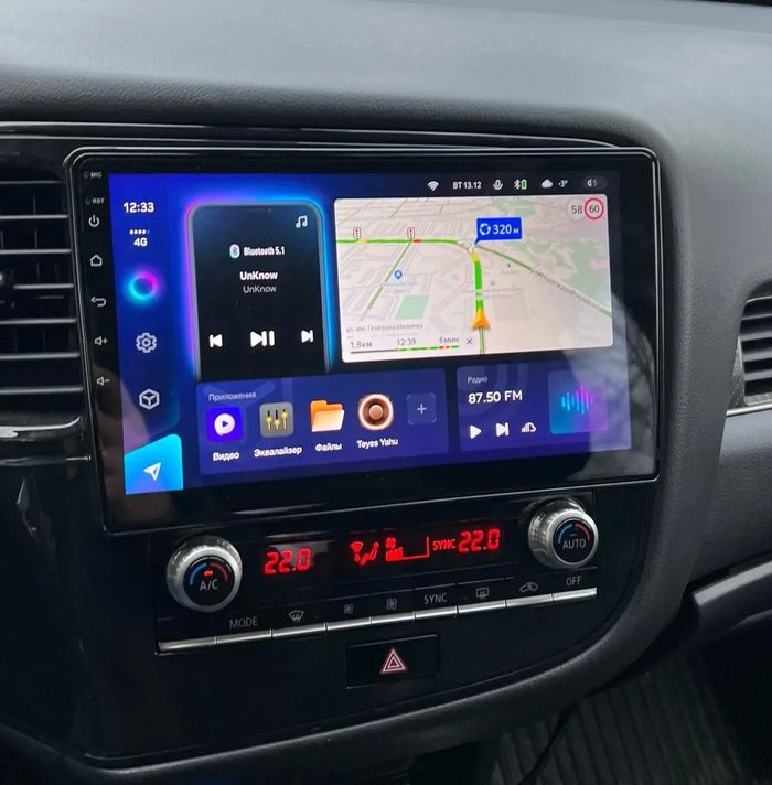 Магнитола для Mitsubishi Outlander 3 2019-2022 (левый руль, прямоугольный климат) - Teyes CC3L монитор 10" IPS на Android 10, 8-ядер, CarPlay, 4G SIM-слот