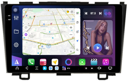 Магнитола для Honda CR-V 3 2006-2012 - FarCar GX009M монитор 9.5" 2K QLED на Android 14, TS20, 6+128Гб, CarPlay, 4G SIM-слот