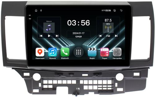Магнитола для Mitsubishi Lancer X 2007-2016 - FarCar DX037M монитор 10.36" IPS на Android 13, 4+64Гб, CarPlay