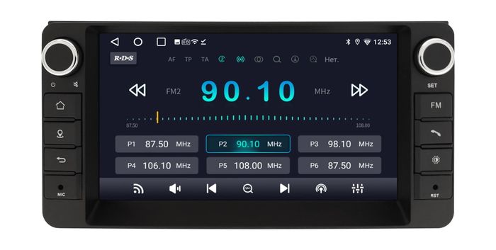 Магнитола для Toyota 200х100мм - WideMedia с кнопками и крутилками, дисплей 7" IPS на Android 9, CarPlay