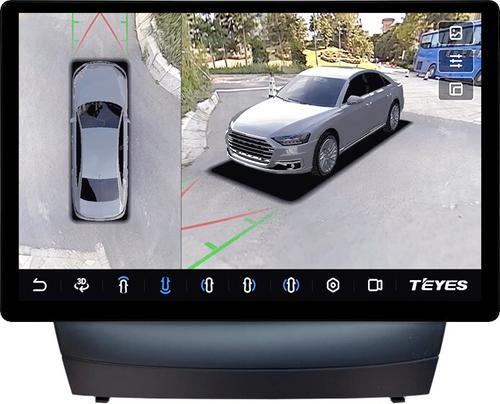 Магнитола для Hyundai iХ35, Tucson 2 2009-2015 (штатный усилитель, рамка 9) - Teyes CC3-2K-360 монитор 13" 2K QLED на Android 10, 6Гб+128Гб, CarPlay, 4G SIM-слот, 4 камеры в комплекте