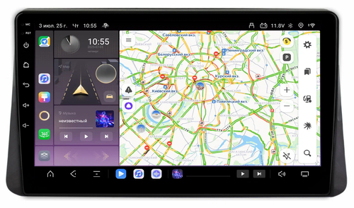 Магнитола для Mitsubishi Eclipse Cross Азия - Kuberg QLed, Android 13, TS20, CarPlay, SIM-слот