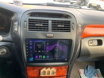 Магнитола для Lexus LS430, Toyota Celsior XF30 2000-2006 (ШГУ монохром) - Kuberg QLed, Android 13, TS20, CarPlay, SIM-слот