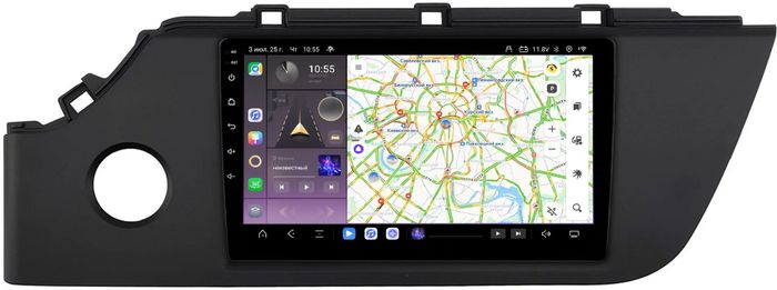 Магнитола для KIA Rio 4, Rio X-line 2020-2022, Solaris KRS/KRX 2024+ - Kuberg QLed, Android 13, Быстрейшая, CarPlay, SIM-слот