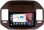 Магнитола для Mitsubishi Pajero 3, Montero 3 1999-2006 (рамка под дерево) - Canbox 9387 Qled, Android 10, Быстрая, SIM-слот
