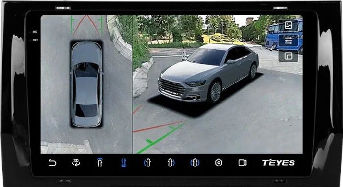 Магнитола для Skoda Kodiaq, Karoq (рамка под 9") - Teyes CC3-2K-360 на Android 10, 2K QLED, 6Гб+128Гб, CarPlay, 4G SIM-слот, 4 камеры в комплекте