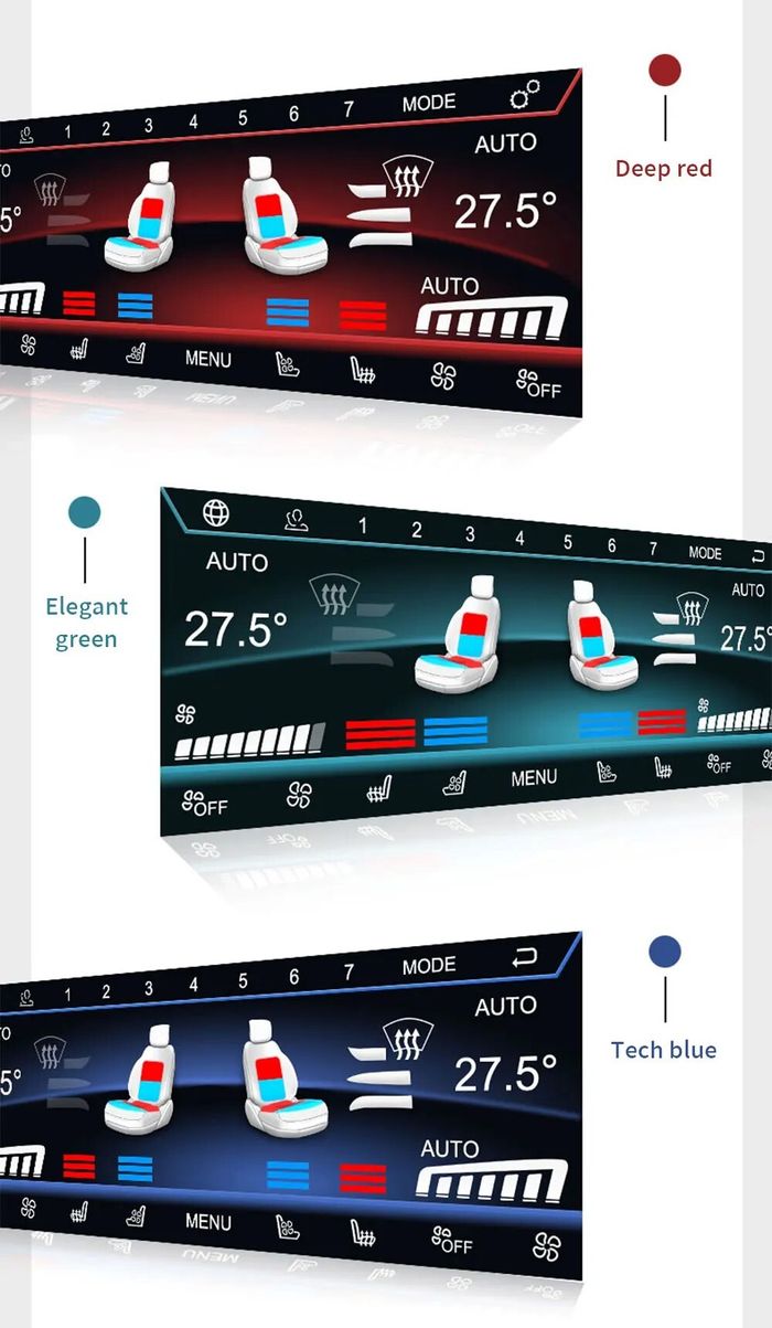 Сенсорная панель климата BMW X4 G02 2017-2023 - Kuberg ZF-2025-G02 c LCD (ЖК) экраном 8.8"