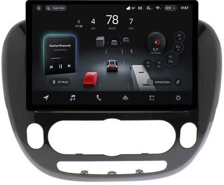 Магнитола для KIA Soul 2 2014-2019 (кондиционер, рамка глянцевая) - Teyes CC4-PRO монитор 13" 2K QLED на Android 13, Snapdragon 778G, ИИ, CarPlay, DSP, 4G SIM-слот