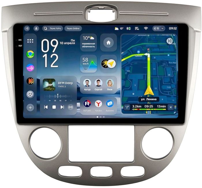 Магнитола для Chevrolet Lacetti хэтчбек (климат) - Teyes CC4-PRO монитор 9.5" 2K QLED на Android 13, Snapdragon 778G, ИИ, CarPlay, DSP, 4G SIM-слот