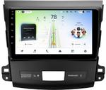 Магнитола для Mitsubishi Outlander XL, Peugeot 4007, Citroen C-Crosser (без Rockford, рамка гладкая) - Teyes CC4L монитор 9" IPS, Android 14, Быстрая, Snapdragon 662, CarPlay, 4G SIM-слот