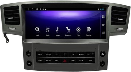 Магнитола для Lexus LX570 2007-2015 - Kuberg ZH-L1209 монитор 12.3" на Android 12, 8Гб+128Гб, CarPlay, 4G SIM-слот