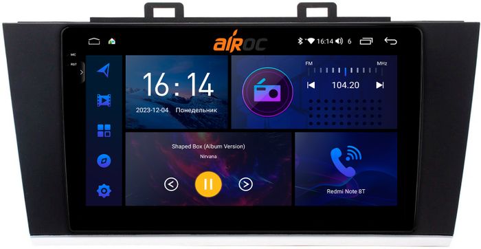 Магнитола для Subaru Outback / Legacy 2014-2019 - AIROC 2K RI-3404 Android 12, QLed+2K, ТОП процессор, 8/128Гб, CarPlay, SIM-слот