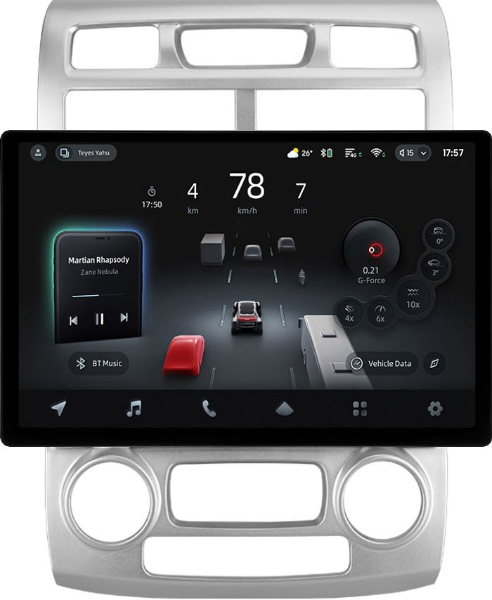Магнитола для KIA Sportage 2 2004-2008 - Teyes CC4-PRO монитор 13" 2K QLED на Android 13, Быстрейшая, Snapdragon 778G, ИИ, CarPlay, DSP, 4G SIM-слот