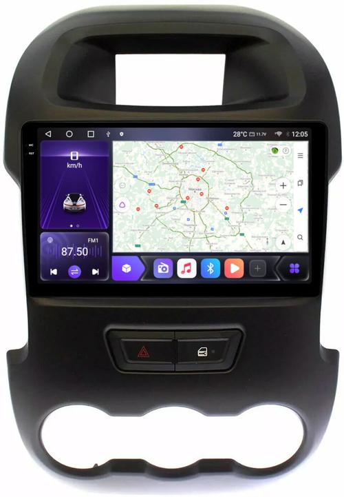 Магнитола для Ford Ranger 2011-2015 - Kuberg OL-9204 QLed+2K, Android 12, TS10,  CarPlay, 4G SIM-слот