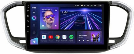 Магнитола для Lada Vesta NG 2023+ (ШГУ, рамка серебристо-черная 9) - Teyes CC3L на Android 10, 8-ядер, CarPlay, 4G SIM-слот