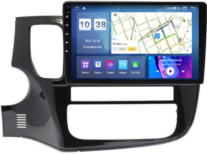 Магнитола для Mitsubishi Outlander 3 2012-2022 - Parafar PF230LUX2UHD на Android 13, QLED, ТОП процессор, 8Гб+128Гб, CarPlay, 4G SIM-слот