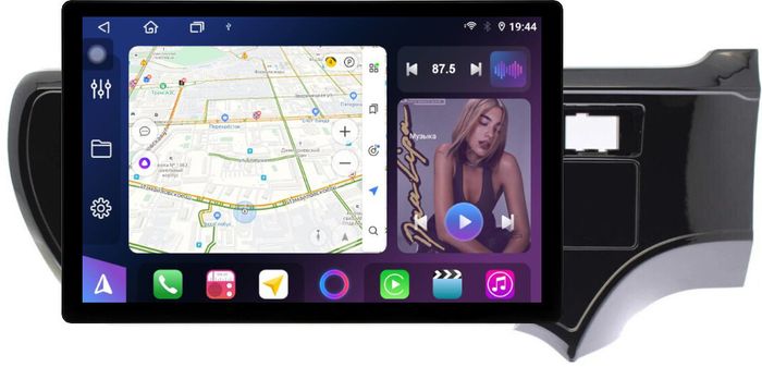 Магнитола для Toyota Aqua 2011-2021 - FarCar BX877 монитор 13" 2K QLED на Android 13, TS10, 6+128, CarPlay, 4G SIM-слот