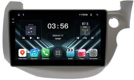 Магнитола для Honda Fit 2 2007-2014 - FarCar DX10-9521 монитор 10.36" IPS на Android 13, 4+64Гб, CarPlay