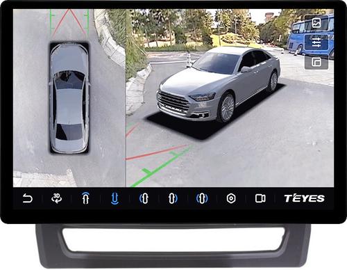 Магнитола для Mitsubishi ASX 2020+ (ШГУ 8", рамка тип 1) - Teyes CC3-2K-360 монитор 13" 2K QLED на Android 10, 6Гб+128Гб, CarPlay, 4G SIM-слот, 4 камеры в комплекте