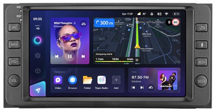 Магнитола для Toyota 200х100мм (рамка с кнопками) - Teyes CC3 дисплей 7" QLED на Android 10, Быстрая, CarPlay, 4G SIM-слот