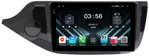 Магнитола для KIA Ceed 2 2012-2018 (рамка глянцевая) - FarCar DX216M монитор 9.5" IPS на Android 13, 4+64Гб, CarPlay