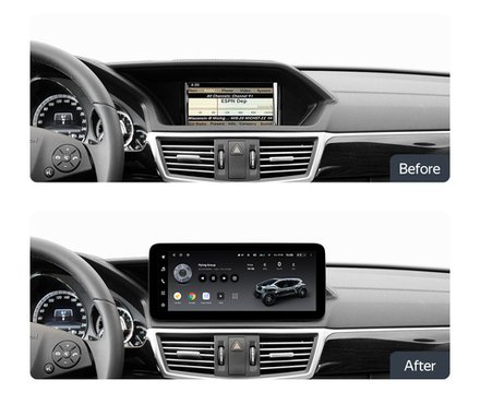 Магнитола для Mercedes-Benz E W212 седан левый руль 2009-2012 NTG 4.0 - Teyes LUX ONE монитор 12.3", Android 10, 6+128Гб, CarPlay, 4G SIM-слот