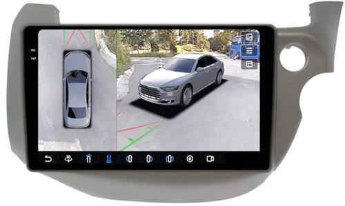 Магнитола для Honda FIT 2 2007-2014, FIT Shuttle - FarCar BX10-360-9521 монитор 10.36" 2K QLED на Android 13, 6Гб+128Гб, CarPlay, 4G SIM-слот, 4 камеры в комплекте