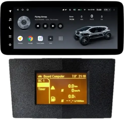 Магнитола для Opel Astra H (перенос БК вниз, 9 черная) - Teyes LUX ONE ROUND монитор 12.3" 2K QLED на Android 10, CarPlay, 4G SIM-слот