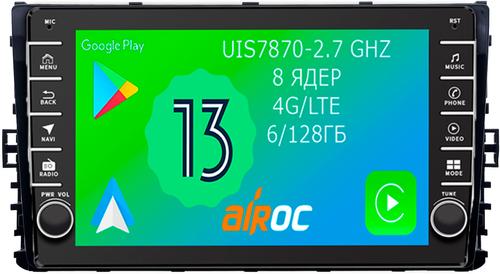 Магнитола для VW Jetta 7, Teramont, Taos, Multivan/Caravelle 2020+, Tiguan 2, Passat B8 - Airoc AB-3709 (кнопки и крутилки), Android 13, TS20, 6/128Гб, SIM-слот, CarPlay