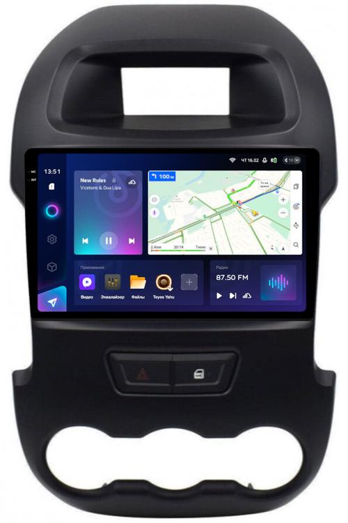 Магнитола для Ford Ranger 3 2011-2015 (рамка тип 2) - Teyes CC3-2K монитор 9.5" 2K QLED на Android 10, ТОП процессор, CarPlay, 4G SIM-слот