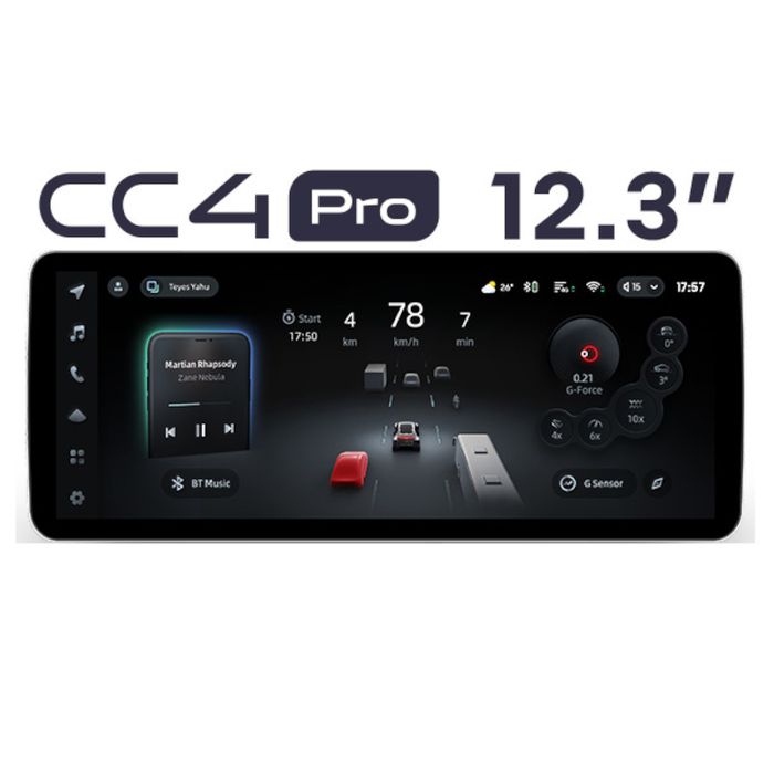 Магнитола для Audi Q7 4L 2009-2015 (ШГУ 3G) - Teyes CC4PRO монитор 12.3" 2K QLED + рамка LUX, Android 13, Быстрейшая, Snapdragon 778G, ИИ, CarPlay, DSP, 4G SIM-слот