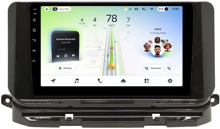 Магнитола для Skoda Octavia A8 2020-2024+ (поддержка климата, тест МСК) - Teyes CC4L монитор 10" IPS на Android 14, Snapdragon 662, CarPlay, 4G SIM-слот