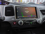 Магнитола для Honda Civic 8 4d 2005-2012 (левый руль, рамка 9) - FarCar XXL9-7373-9 монитор 9.5" 2K QLED на Android 14, TS20, 8+256Гб, CarPlay, 4G SIM-слот